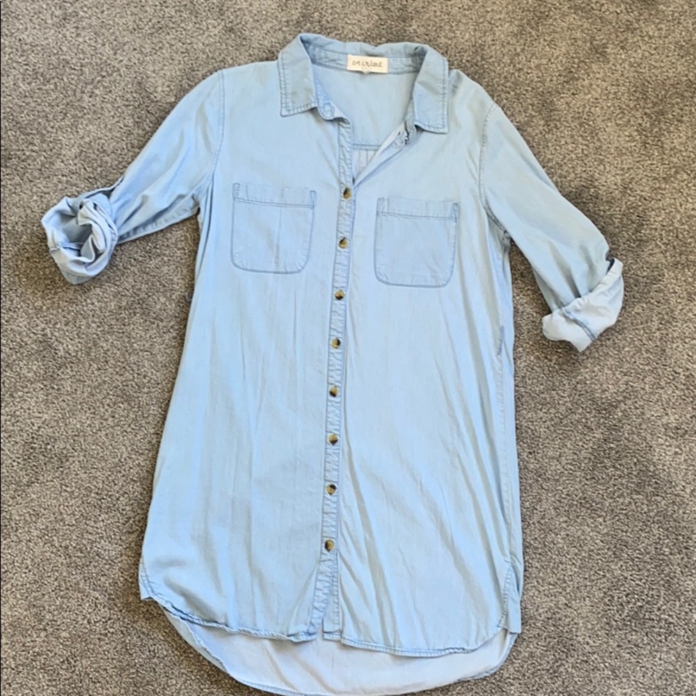 Chambray button down dress - Picture 4 of 5